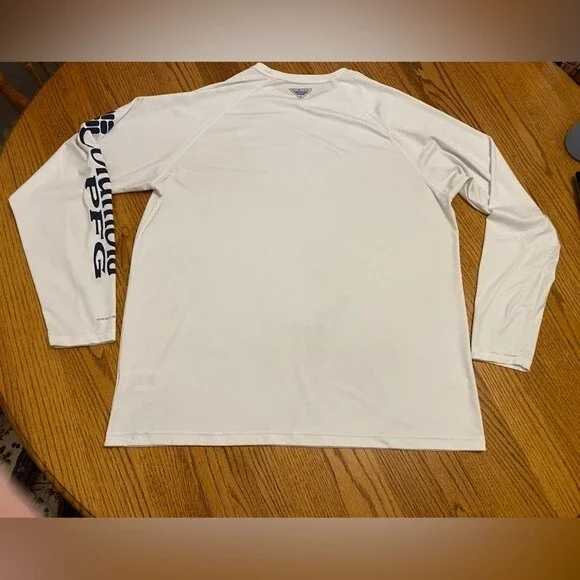 Columbia Mens PFG White Long Sleeve Fishing Shirt - Picture 2 of 15